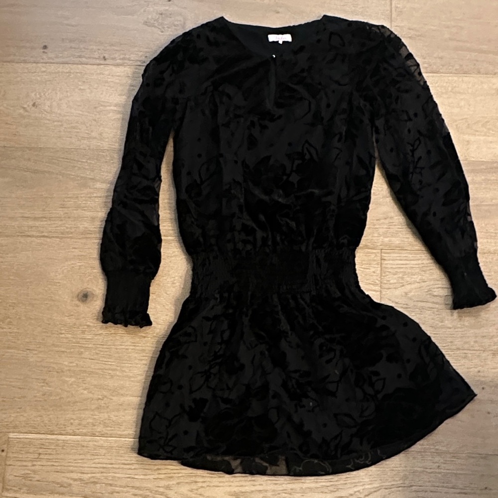 Parker Black Floral Mini Dress